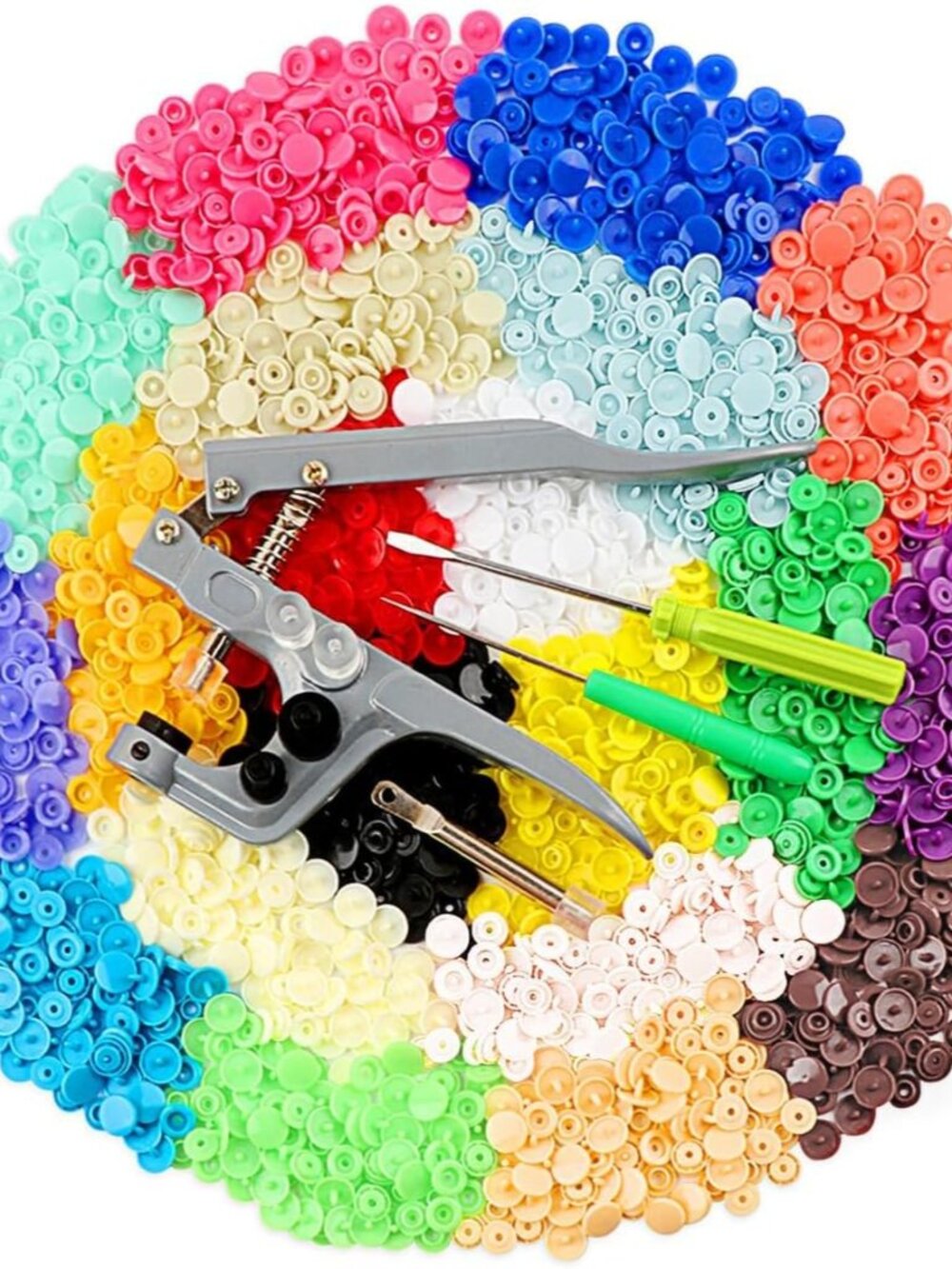 400 Sets Snap Buttons with Snap Pliers, Snap Kit for Clothes Sewing